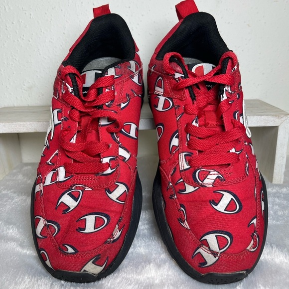 Champion Red and Black Logo Sneakers - Picture 4 of 5
